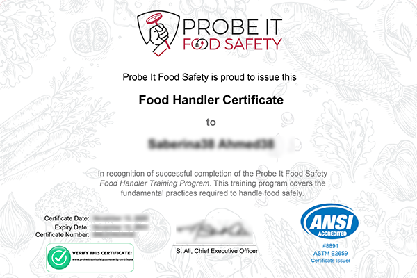 California Food Handler Card Online Training Test Probeitfoodsafety